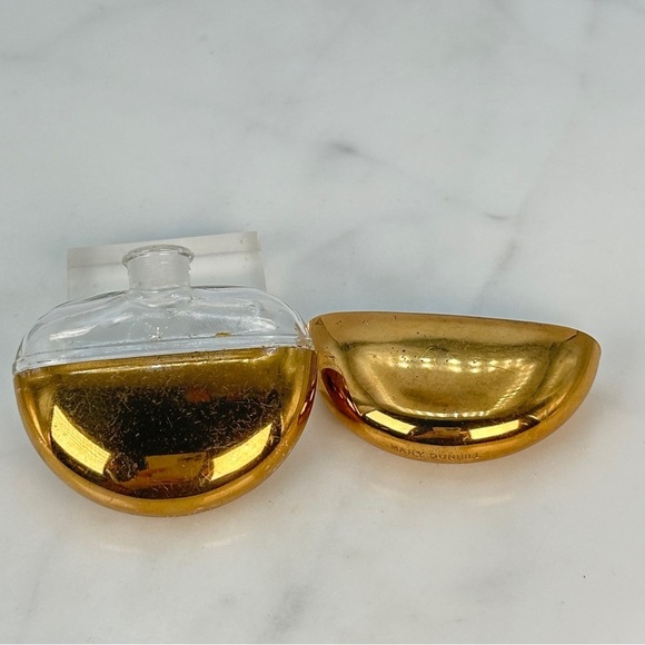 Vintage 1947 Mary Dunhill Perfume BottleGlass and Goldtone Brass Case MCM Travel - Picture 11 of 12